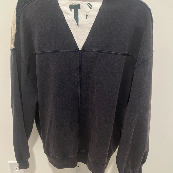 NWT / BDG Textured Patchwork Polo Sweatshirt - Picture 3 of 4